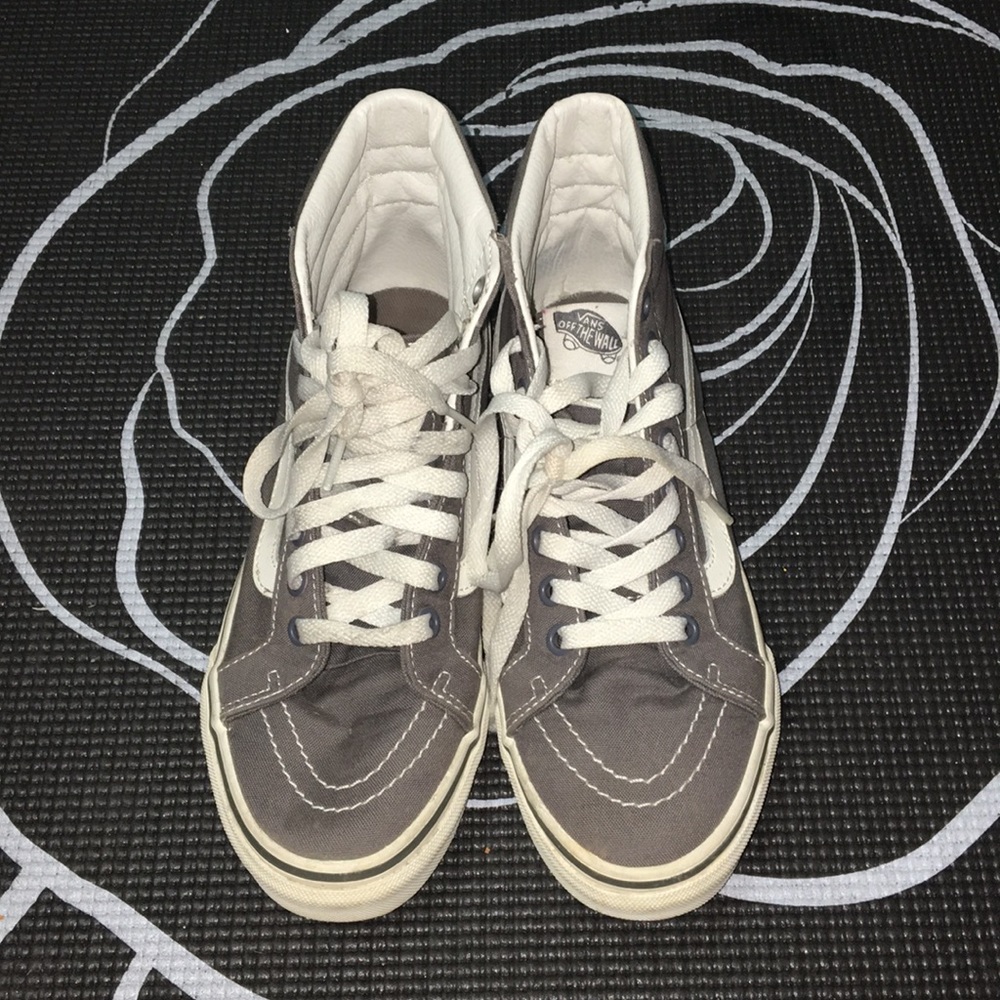 High Top Grey Old Skool Vans Skate Shoes